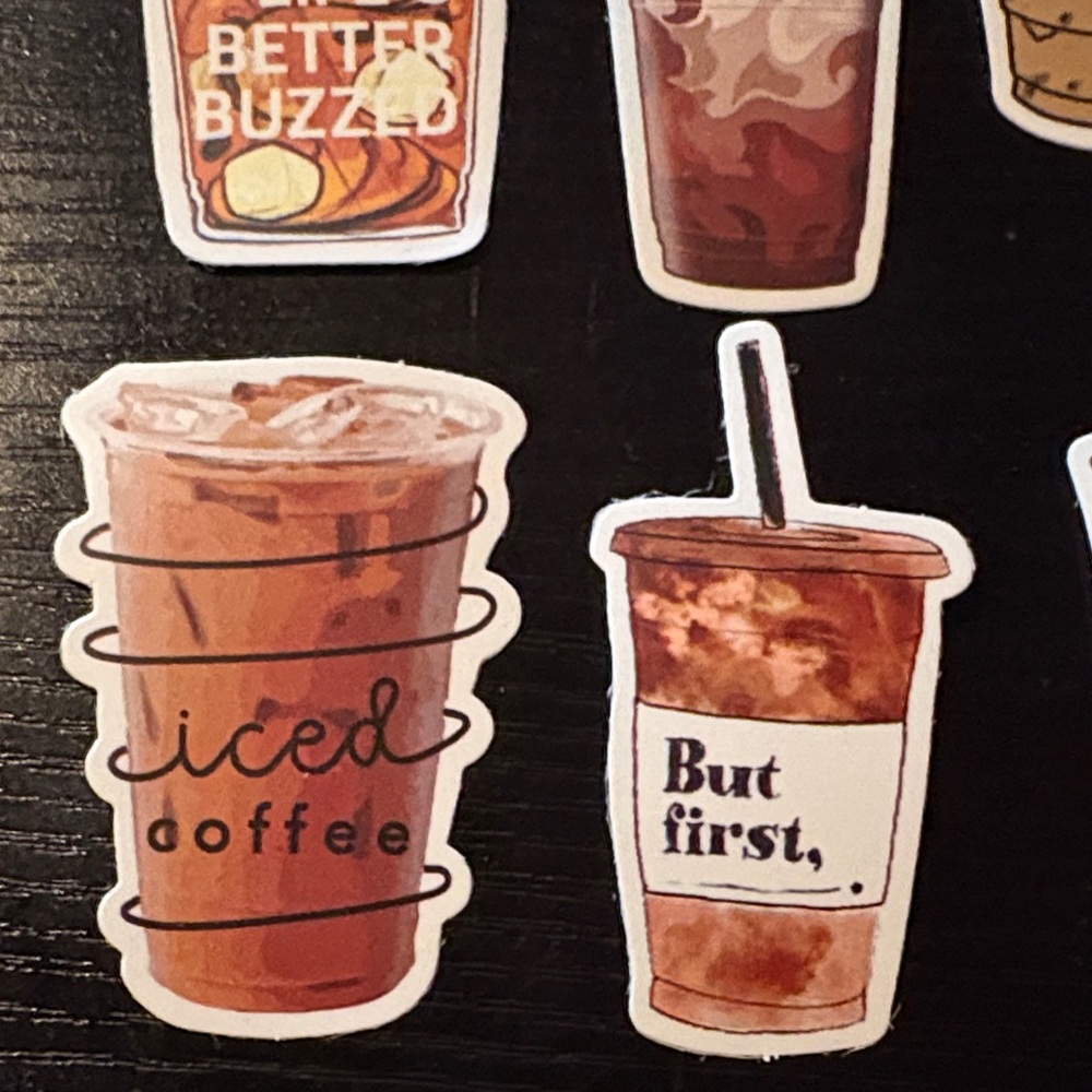 Coffee Themed Sticker Set - Picture 2 of 5